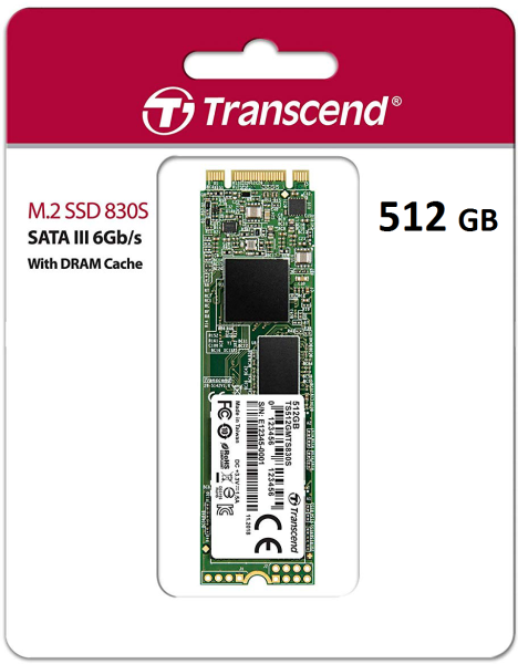 Transcend 512GB M.2 SATA Internal SATA III MTS830 SSD