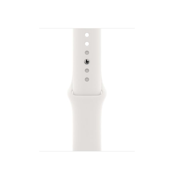 Apple watch silver aluminum case with white sport band discount