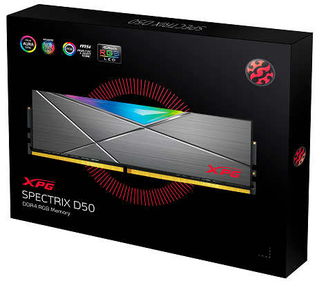 メモリー XPG SPECTRIX D50 8GB DDR4 3200MHz Ddr4 Rgb Xpg D50 8gb 3200mhz D50 Rgb Xpg D50 4133 ADATA XPG
