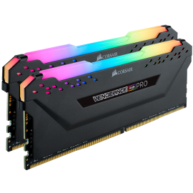 Corsair CMW16GX4M2C3200C16 VENGEANCE RGB PRO 16GB (2 x 8GB) DDR4 DRAM 3200MHz C16 Memory Kit — Black