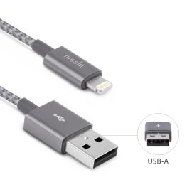 Moshi Integra™ Lightning Charge/Sync Cable 4 ft (1.2 m) - Titanium Gray 99MO023044