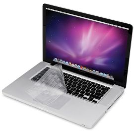 Protect your MacBook from finger grease, food crumbs, and clumsy spills with the ultra-thin ClearGuard keyboard protector. At one-fifth the thickness of most keyboard protectors, ClearGuard is highly transparent and virtually invisible, allowing your back