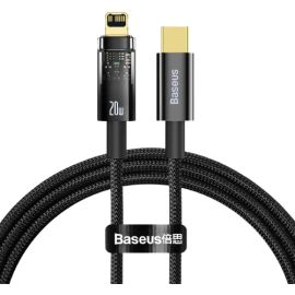 Baseus Explorer Auto Power Off Fast Charging Cable TypeC to iP 20W 1m Black