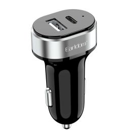 Earldom CC14-MICRO Earldom Car Charger USB+TYPE C With Micro Cable