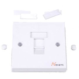 Nexans N423.635 Essential 86 x 86 Wallplate 1 Keystone White Single Face Plate