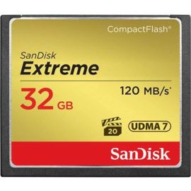 SanDisk Extreme 32GB Compact Flash Memory Card UDMA 7 Speed Up To 120MB/s