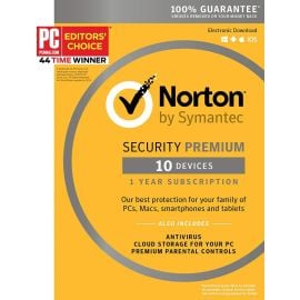 Symantec Norton Security Premium–10 Devices–1 Year Subscription