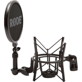 RODE SM6 Microphone Shock Mount with Integrated Pop Shield,Black