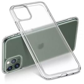 Apple iPhone 11 Pro Max Matte Tempered Glass Hybrid Glass Back Case with Matte Finish – Clear