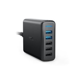 Anker PowerPort Speed 5 With Dual Quick Charger 3.0 Black A2054J11