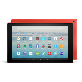 Amazon Fire HD 10 with Alexa Hands-Free 32GB (7th Generation 2017) With Special Offers - Punch Red