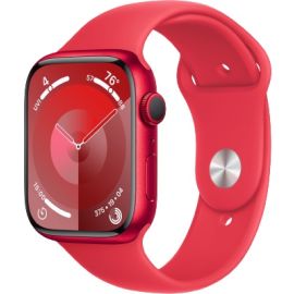 Apple Watch Series 9 45mm Red Aluminum Case With Red Sports Band