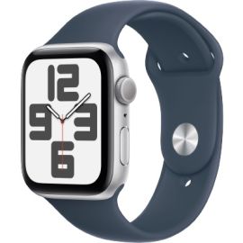 Apple Watch SE 44mm Silver Case With Strom Blue Sports Band (2023)