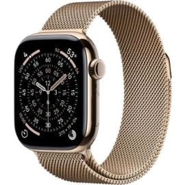 Apple Watch Series 11 46MM Gold Titanium Case With Gold Milanese Loop (MFD84LW)