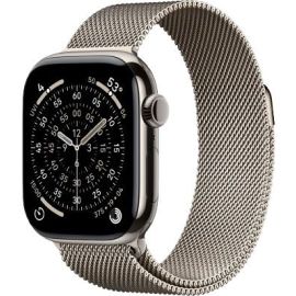 Apple Watch Series 11 46mm Natural Titanium Case with Natural Milanese Loop (MFD04LW)