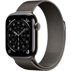 Apple Watch Series 11 46mm Slate Titanium Case with Slate Milanese Loop (MFD44LW)