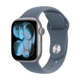 Apple Watch Series 11 42mm Space Gray Aluminium Case With Anchor Blue Sports Band