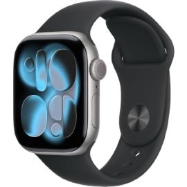 Apple Watch Series 11 42mm Space Gray Aluminium Case With Black Sports Band