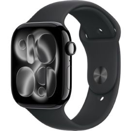 Apple Watch Series 11 46mm Jet Black Aluminium Case With Black Sports Band