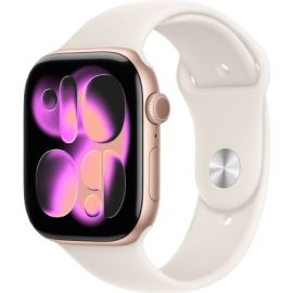 Apple Watch Series 11 46mm Rose Gold Aluminium Case With Starlight Sports Band
