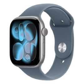 Apple Watch Series 11 46mm Space Gray Aluminium Case With Anchor Blue Sports Band