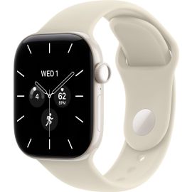 Apple Watch Series 12 GPS + Cellular 42mm Pearl White Ceramic Case with Sand Sport Band - Mjgw4ls