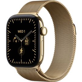Apple Watch Series 12 GPS + Cellular 42mm Radiant Gold Titanium Case with Radiant Gold Milanese Loop - Mjgl4ls