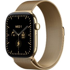 Apple Watch Series 12 GPS + Cellular 46mm Radiant Gold Titanium Case with Radiant Gold Milanese Loop - Mjgu4ls