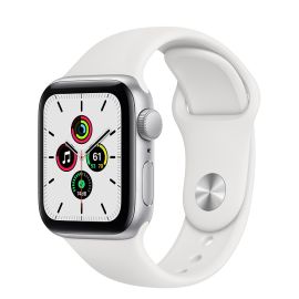 Apple Watch Series SE 40mm GPS Silver Aluminum Case with White Sport Band