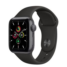 Apple Watch Series SE 40mm GPS Space Gray Aluminum Case with Black Sport Band