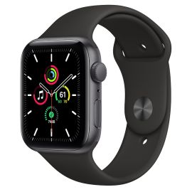Apple Watch Series SE 44mm GPS Space Gray Aluminum Case with Black Sport Band
