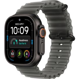Apple Watch Ultra 4 GPS + Cellular 49mm Black Titanium Case with Translucent Black Ocean Band - MJAY4LS 