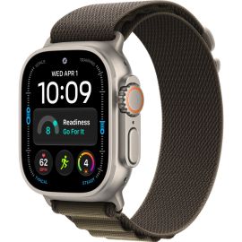 Apple Watch Ultra 4 GPS + Cellular 49mm Natural Titanium Case with Dark Olive Alpine Loop Band