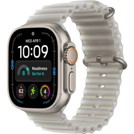 Apple Watch Ultra 4 GPS + Cellular 49mm Natural Titanium Case with Translucent Gray Ocean Band - Mjad4ls