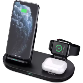 AUKEY 3 in 1 iPhone 12/12 Pro Max, Apple Watch, AirPods Pro – Wireless Charger