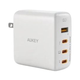 Aukey Omnia II Mis S Wall 100W GaN Charger With 4-Ports Us Pin White