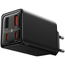 Baseus 2C+2U 65W GaN6 Pro Fast Charger EU Cluster Black