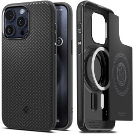 Spigen iPhone 15 Pro Mag Armor MagFit Case Matte Black – ACS06736