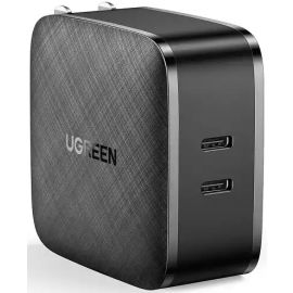 UGreen 66W 2C Dual USB Type C US Foldable PD QC4.0 Fast Charger Black