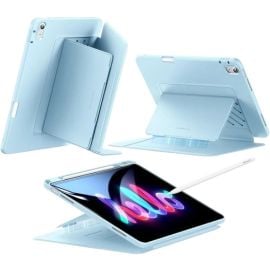 ESR iPad Air 11 M2 / M3 iPad Air 5th Gen M1 / iPad Air 4th Gen A14 Bionic Flip Hybrid Case Pencil Holder - Sky Blue