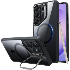 ESR Samsung S26 Ultra Classic Hybrid Halolock With Stand Case – Clear Black