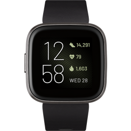 fitbit versa black aluminium