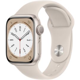 Apple Watch Series 8 GPS 41mm Starlight Aluminum Case with Starlight Sport Band MNU93