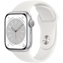 Apple Watch Series 8 GPS 41mm Silver Aluminum Case with White Sport Band MP6L3