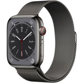 Apple Watch Series 8 45mm Graphite Stainless Steel Case with Graphite Milanese Loop MNKW3