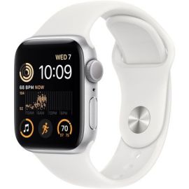 Apple Watch Series SE 40mm GPS Silver Aluminum Case With White Sport Band (2022)