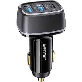 Usams US-CC126 C24 80W 3 Ports Fast Car Charger