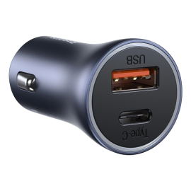 Baseus Metal Type C + USB Quick Charging 40W Car Charger