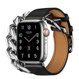 Apple Watch Hermes Series 8 41mm Silver Stainless Steel Case with Gourmette Metal Double Tour (2022)