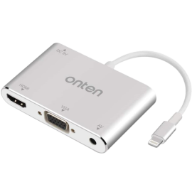 Onten 7585C Lightning To HDMI + VGA Adapter